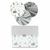 MimiNu - Set 4 in 1 Cosulet bebelus Baby Cocoon 90x50 cm, 1 perna, 1 paturica si o saltea cu doua fete, Forest friends Grey/Mint