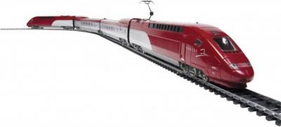 Set trenulet electric Mehano T365 Thalys cu locomotiva, trei vagoane, sina si diorama