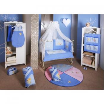 Set De Pat - Lenjerie Bacteriostatica: Culoare Romeo Blue