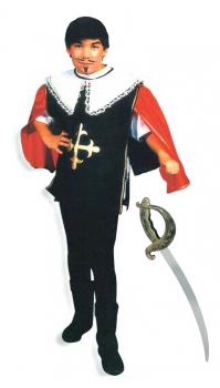 Costum Pentru Serbare Muschetar Cu Sabie 128 Cm