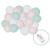 Springos - Ghirlanda luminoasa cu 30 globuri textile cu led roz/turcoaz