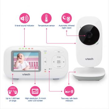 Vtech - Videointerfon digital bidirectional 2.4 inch VM2251, raza actiune 300 m