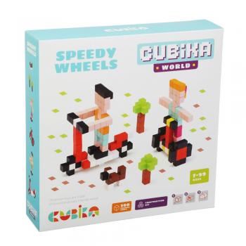 Joc din lemn, set de constructii, cubika, world speedy wheels