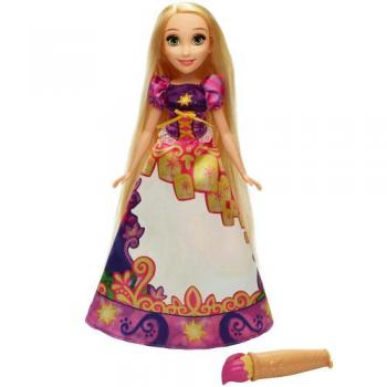 Papusa Disney Princess Rapunzel Cu Rochie Magica