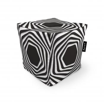 Fotoliu units puf (bean bags) tip cub, impermeabil, abstract zebra