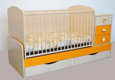 Patut Transformabil Mykids Silence Natur Orange Cu Leg 4058