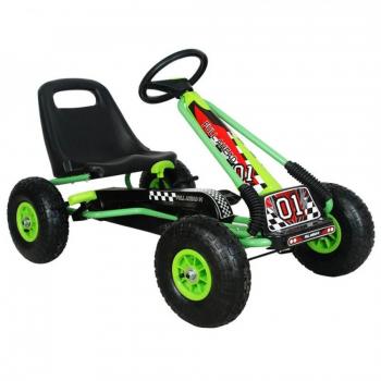 Kart M-Toys cu pedale si volan, Verde