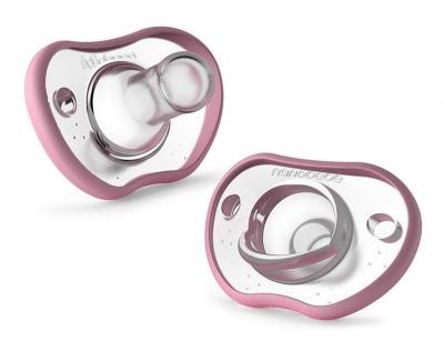 2 x Suzeta Flexy pentru nou nascuti in forma anatomica, 0-3 luni, roz