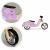 Bicicleta de echilibru din lemn cu roti eva ecotoys lc-v1330 - violet cu fluturasi