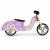 Bicicleta de echilibru din lemn cu roti eva ecotoys lc-v1330 - violet cu fluturasi