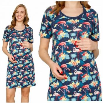 Qmini - Camasa de alaptat, M, Flamingos