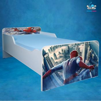 Spider man - saltea inclusa - 140x70 cm, cu sertar
