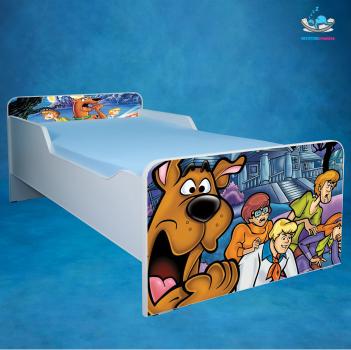 Scooby doo - saltea inclusa - 140x70 cm, cu sertar