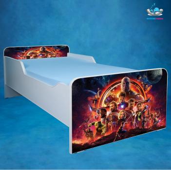Avengers - saltea inclusa - 160x80 cm , cu sertar