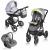 Carucior vessanti crooner 3 in 1 - green/gray