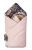 Paturica nou-nascut sensillo wafel wrap boho roz 75x75 cm