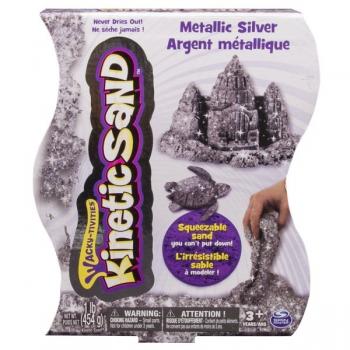 Nisip Kinetic Metalic Argintiu 454 G - Kinetic Sand