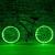 Kit fir luminos el wire pentru tuning roti bicicleta, lungime 4 m, invertoare incluse culoare verde