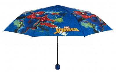 Umbrela Perletti Spiderman rezistenta la vant plianta manuala mini pentru baieti