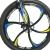 Bicicleta mountain bike 26 inch, cadru otel, frane pe disc, 21 viteze shimano, albastru-galben, tornado phoenix