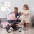 Carucior pentru papusi Smoby Quinny Combi 3 in 1 pink