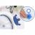 Cadita de baie cu dop de scurgere si pernita inclusa ricokids rk-280 - albastru
