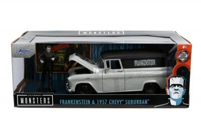 Set masinuta 1957 chevy suburban si figurina frankenstein
