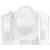 Set masa de toaleta pentru fetite 34.5x48x82 cm, scaun, 3 oglinzi, sertar, design elegant, alb