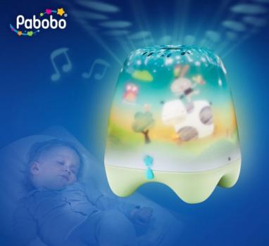 Lampa De Veghe Pentru Copii Si Bebelusi Pabobo Cu Cantece Linistitoare Cu Senzor Pentru Plansul Copiilor