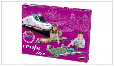 Trenulet electric High Speed RENFE cu statie, tunel si oras