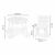 Set de masa cu doua scaune pentru copii si loc de depozitare jucarii ecotoys wh135 - alb
