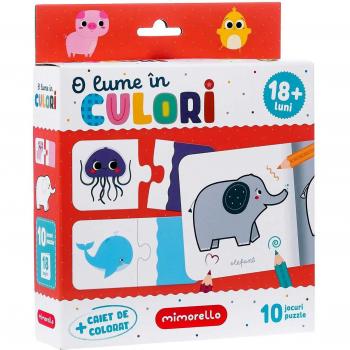 Joc educativ Puzzle O lume in culori, 10 piese Mimorello EK6669