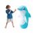 Delfin gonflabila 3d pentru copii, intex, jucarie hopa-mitica, baza cu apa, 94 cm 44669de