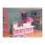 Casuta de papusi din lemn, cu doua etaje roz, milena, leantoys, 5320