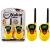 Set statie emisie receptie walkie talkie, de jucarie pentru copii, galben, 100 m, leantoys, 7605