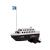 Barca cu motor, vapor rc cu telecomanda, pentru copii, leantoys, 9096