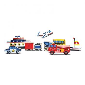 Puzzle Lemn In Relief Mijloace De Transport Melissa And Doug