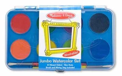 Acuarele Jumbo Set De 8 Culori Cu Pensula Melissa And Doug