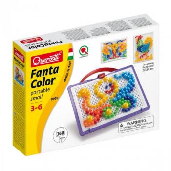 Joc Creativ Fanta Color Portabil Quercetti Creatie Imagini Mozaic 160 Piese