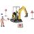 Set Dickie Toys Road Work excavator Neuson, figurina, semne rutiere si accesorii