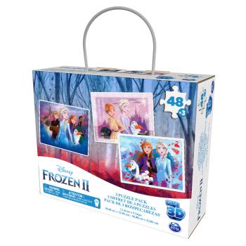Frozen ii set 3 puzzleuri 3d cu 48 piese
