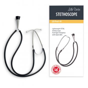 Stetoscop obstretical Little Doctor LD Prof IV, forma de clopot, 2 tuburi, lungime tub 56 cm,...
