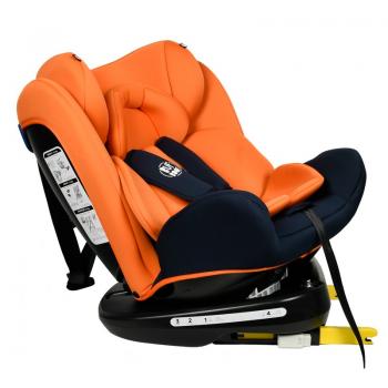 Scaun Auto Tweety Orange cu Isofix rotativ 360 grade BUF BOOF 0 36 kg baza neagra