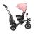 Lionelo - Tricicleta Tris Candy Mecanism de pedalare libera, Suport picioare, Control al directiei, Scaun reversibil, Rotire 360 grade, Pliabila, Roz/Gri