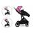 Lionelo - Carucior sport Riya, De la nastere, Cu accesorii, Cu sezut reversibil, 0- 15 kg, Roz/Violet