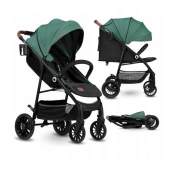 Lionelo - Carucior sport Zoey, De la nastere, Cu accesorii, Cadru din aluminiu, 0- 15 kg, Verde