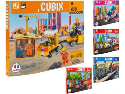 Set 2 figurine cu vehicul Globo Cubix