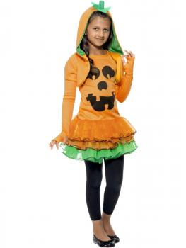 Costum dovleac fata halloween - 5 - 6 ani / 120 cm