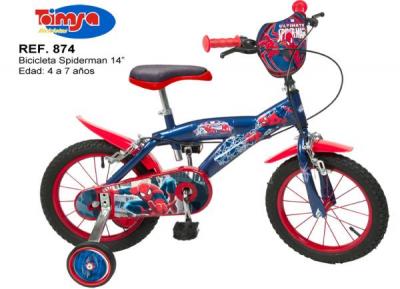 Bicicleta 14'' Spiderman