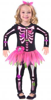 Costum schelet roz 3-4 ani